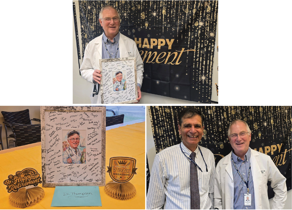 Images from Dr. Thompson's retirement gathering
