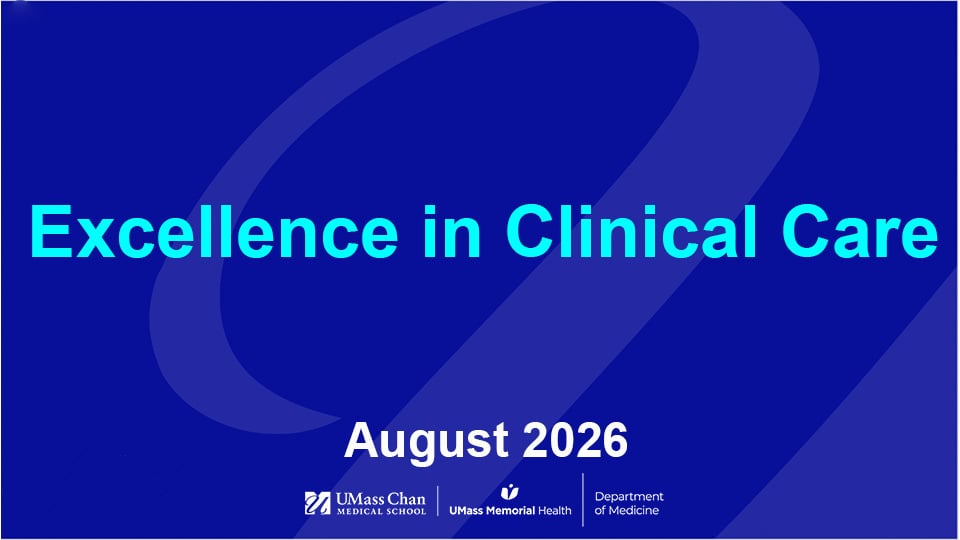  Excellence in Clinical Care, August 2026