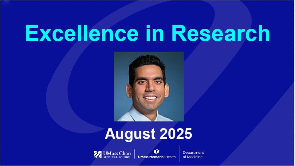  Excellence in Research, August 2025, image of Shyam Patel, MD, PhD
