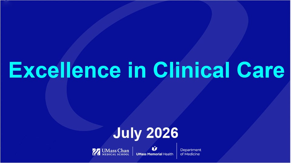  Excellence in Clinical Care, July 2026