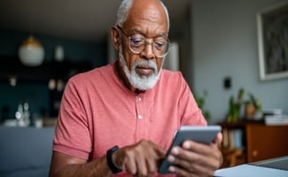  Image of a man using a phone