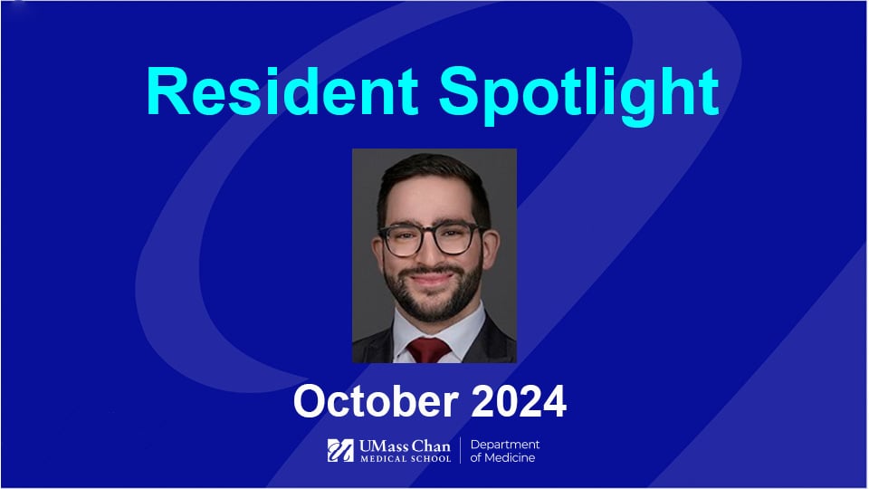  Resident Spotlight, October 2024, image of Bryan Kamel, MD