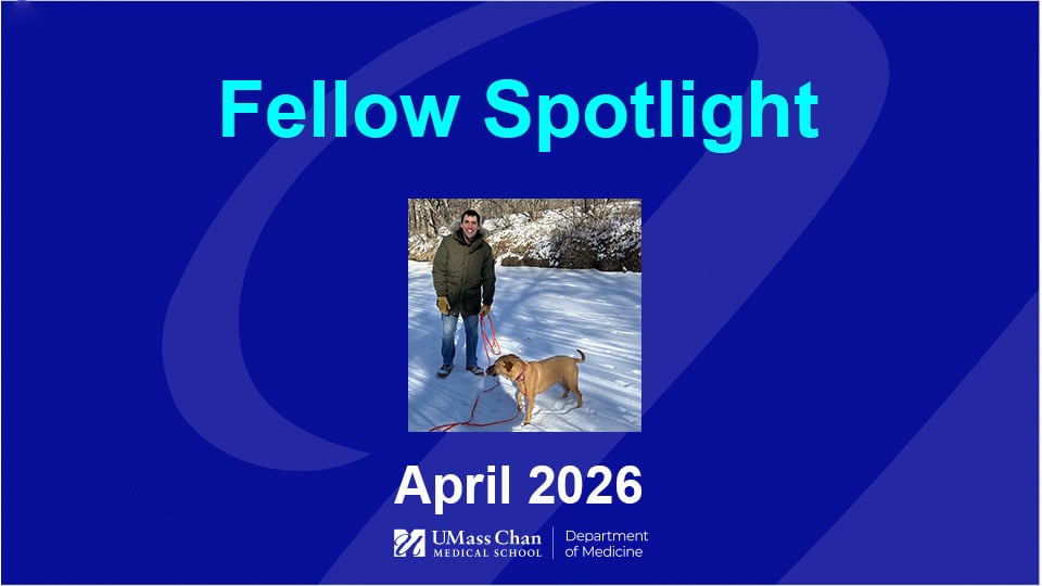  Fellow Spotlight, April 2026, image of Dr. Bagley and his dog