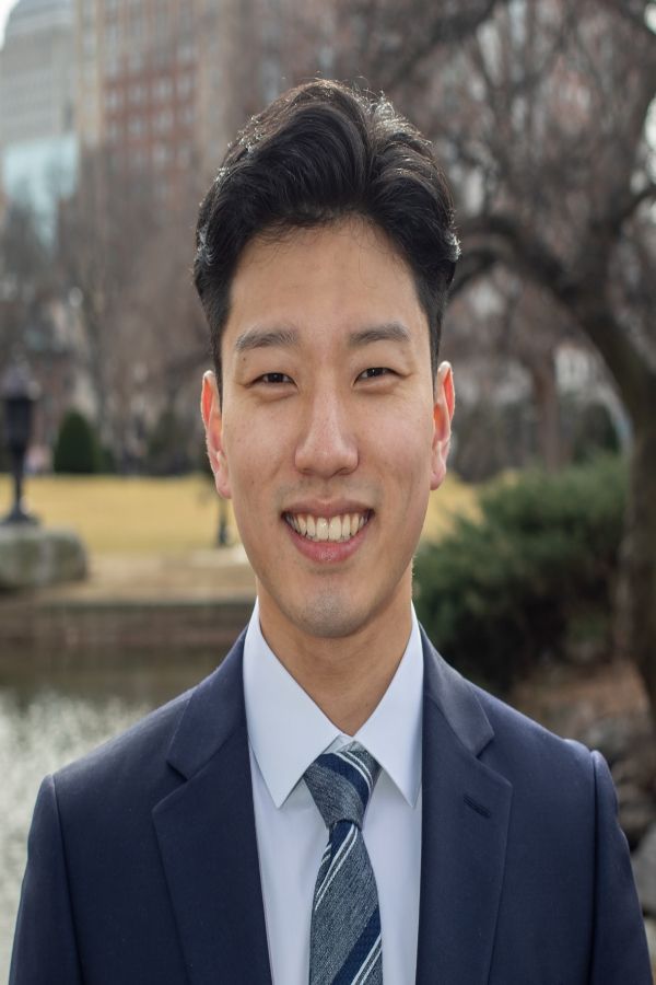 Male medical resident smiling