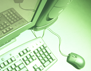 graphic of green computer