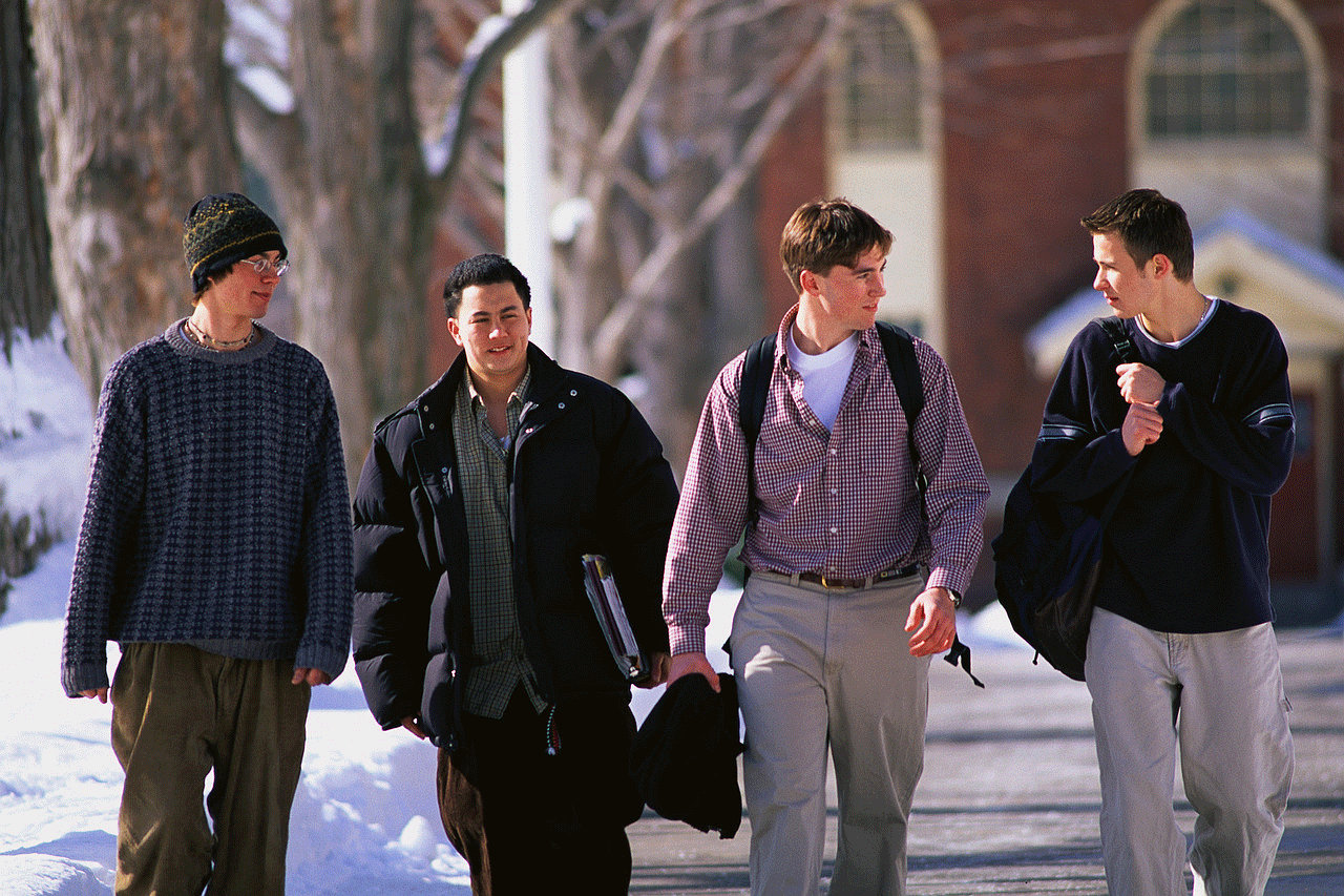 students walking