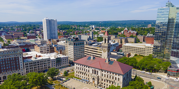 Worcester MA downtown skyline