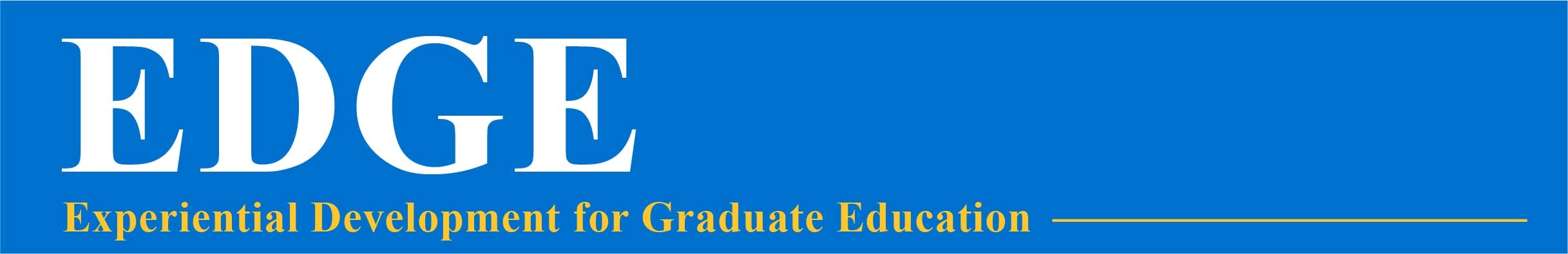 EDGE (Experiential Development for Graduate Education)