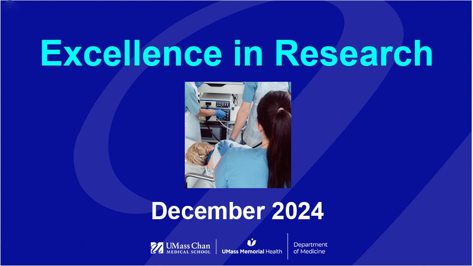  Excellence in Research, December 2024, image of physicians performing an endoscopic procedure