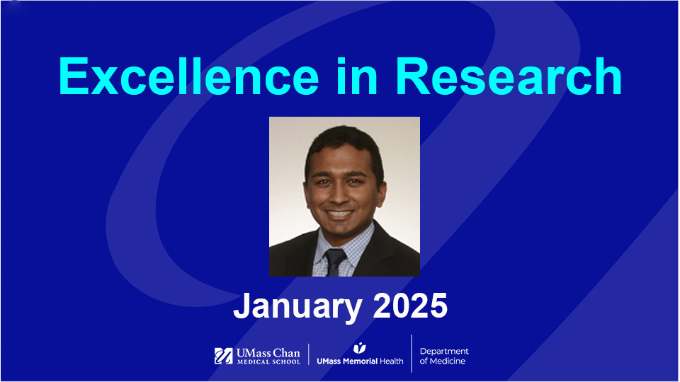  Excellence in Research, January 2025, image of Varun Ayyaswami, MD