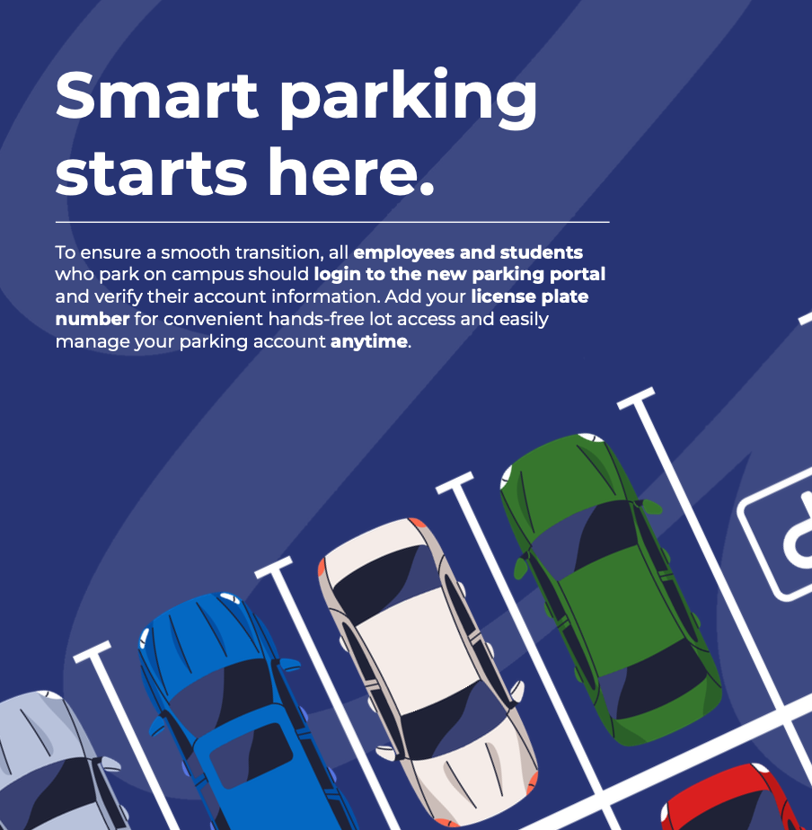 poster promoting new parking system