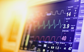  Image of vital sign measurements on a screen