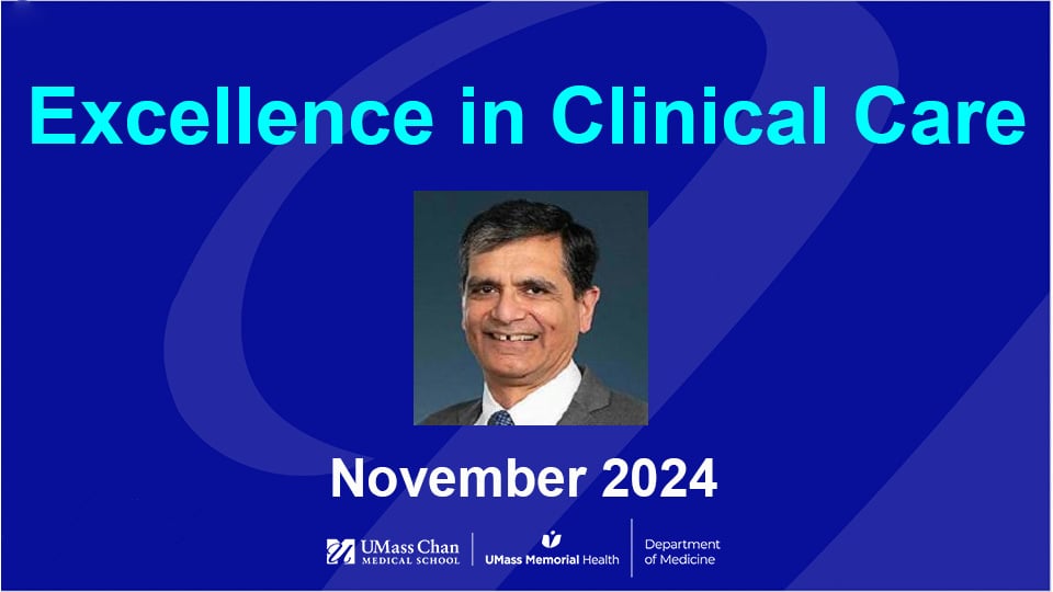  Excellence in Clinical Care, November 2024, image of Samir Malkani, MD