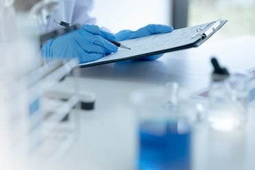 A scientist doing research