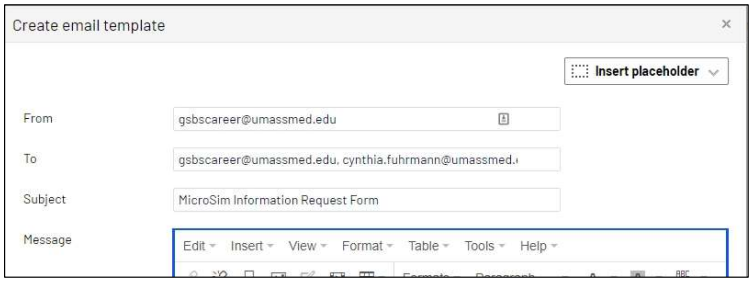 create an email template