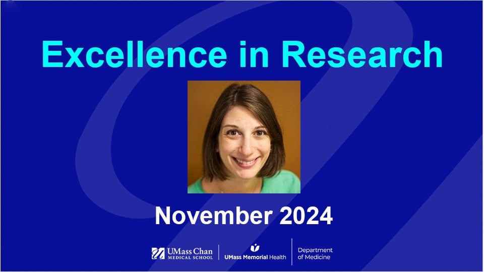  Excellence in Research, November 2024, image of Elena Byhoff, MD