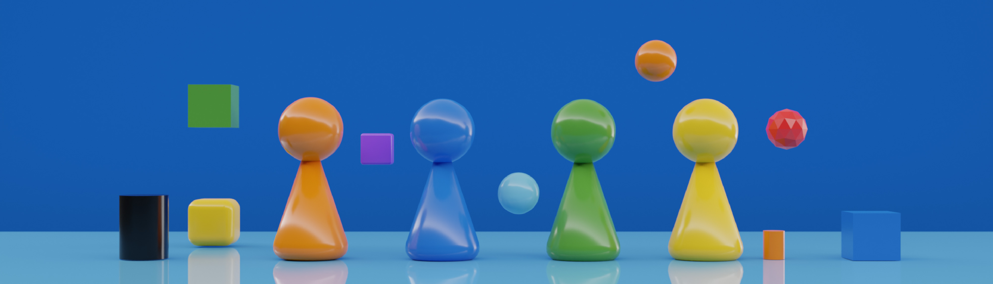 cartoon shapes. 