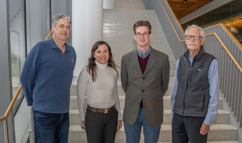 ALS researchers John Landers, PhD, Daryl Bosco, PhD, NIls Henninger, MD, PhD, Robert Brown Jr., MD, DPhil, recipients of the Angel Fund 2026 award