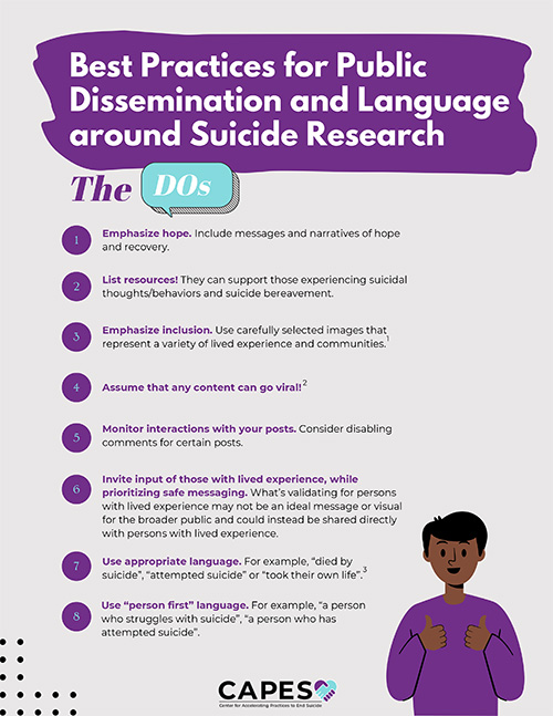 Best Practices for Public Dissemination of Suicide Research Tip Sheet Thumbnail
