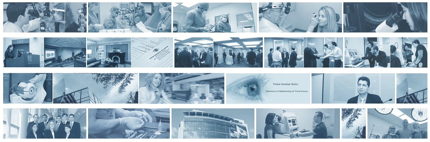 montage of hospital photos in blue sepia tint