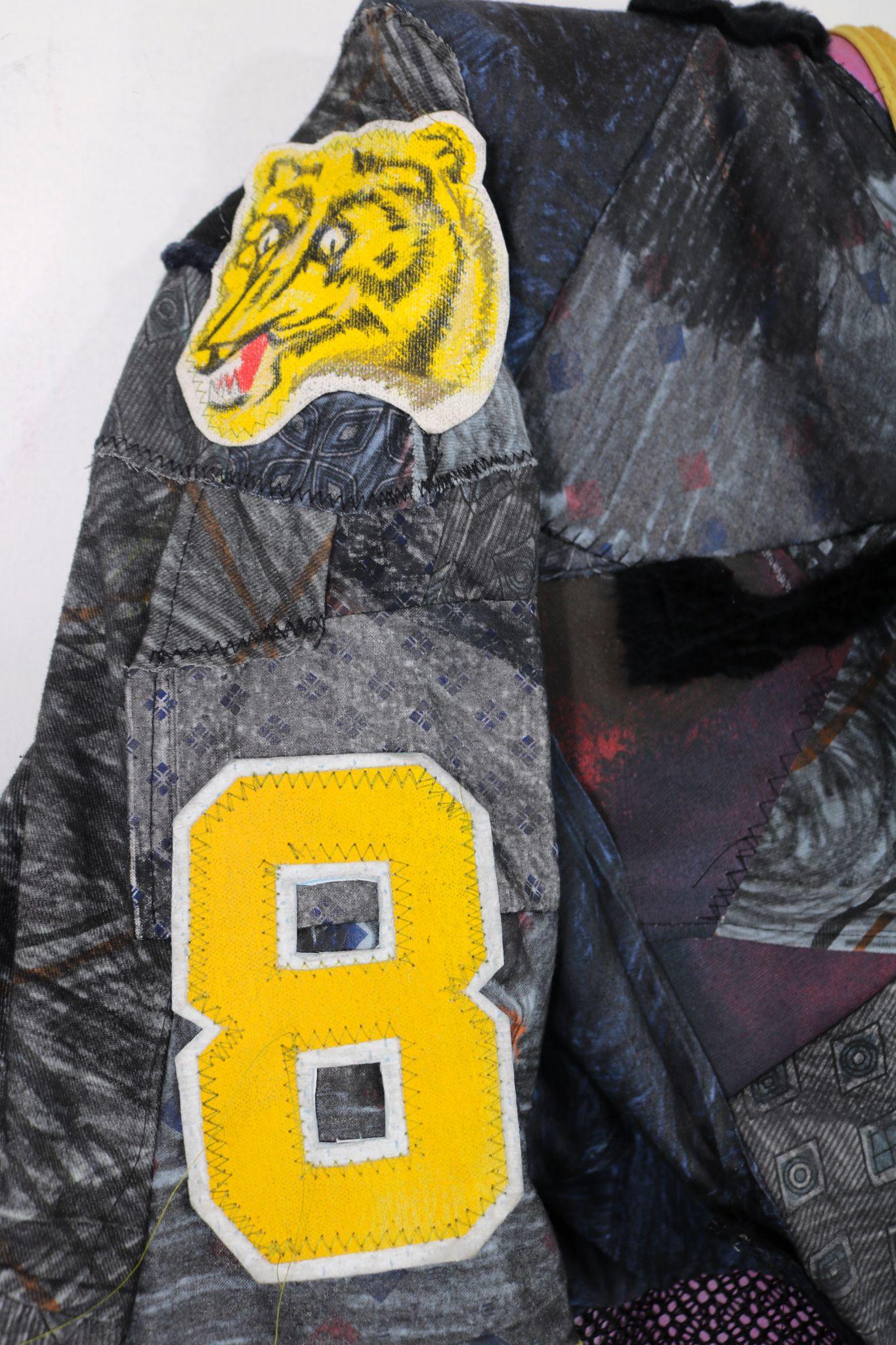 Dominic Quagliozzi Bruins jersey made from medical supplies