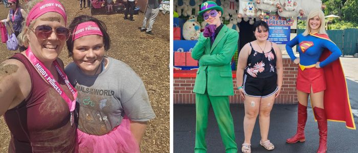 Jenna at amusement park