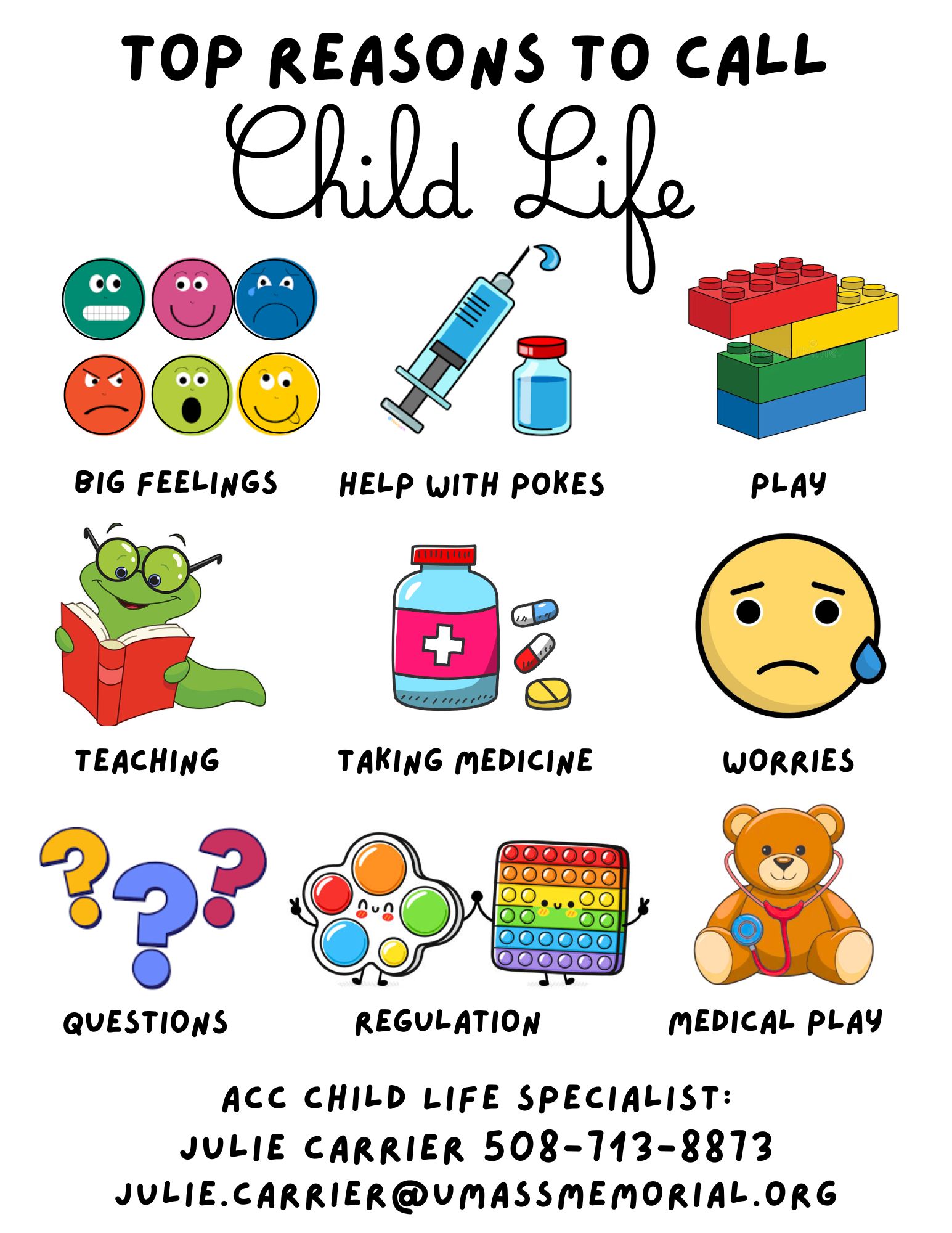 Reasons to Call Child Life Flyer