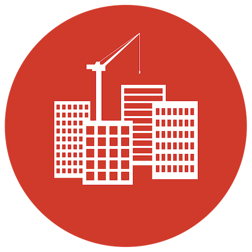 buildings and crane graphic