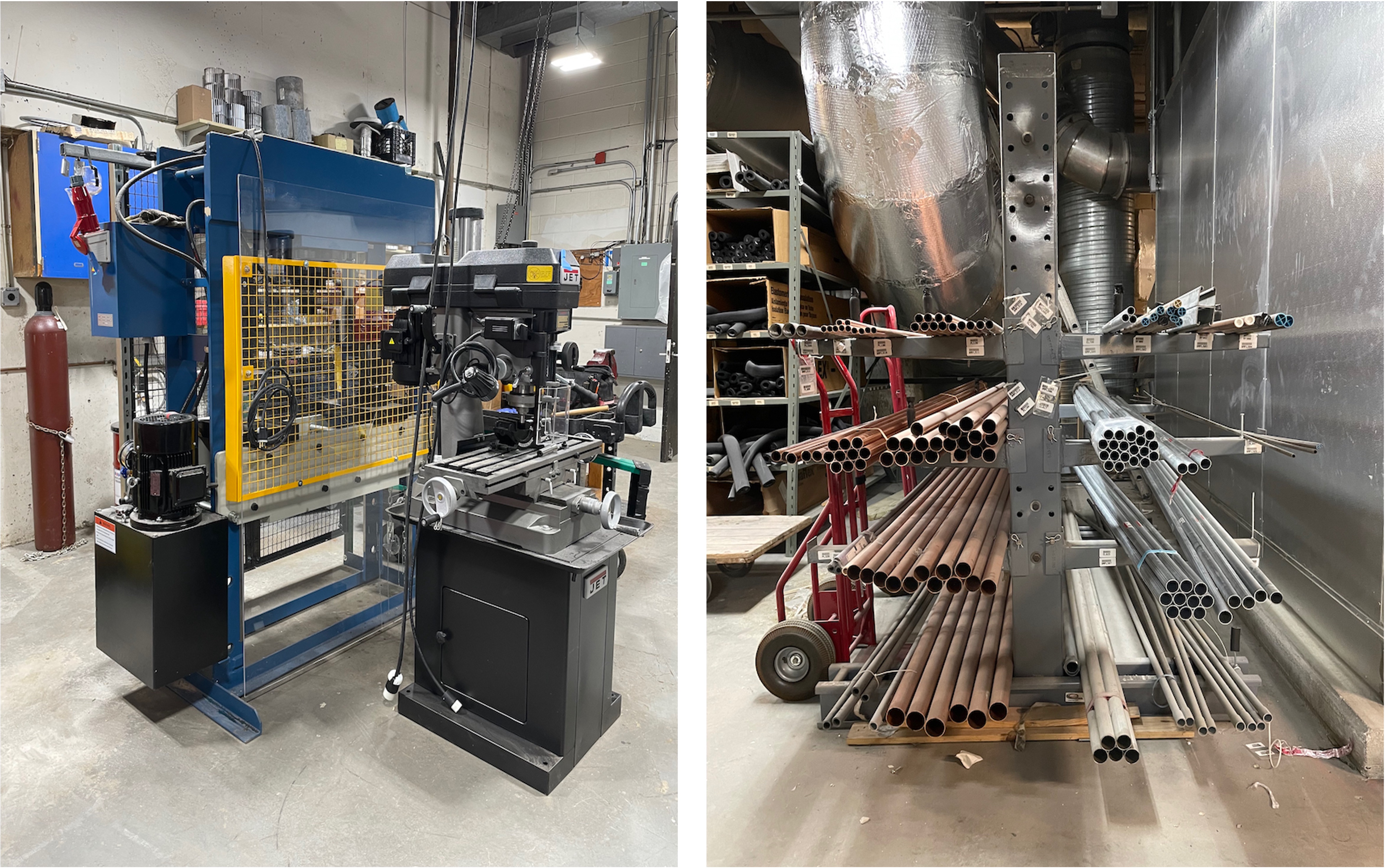  Pipes and machines in maintenance shop