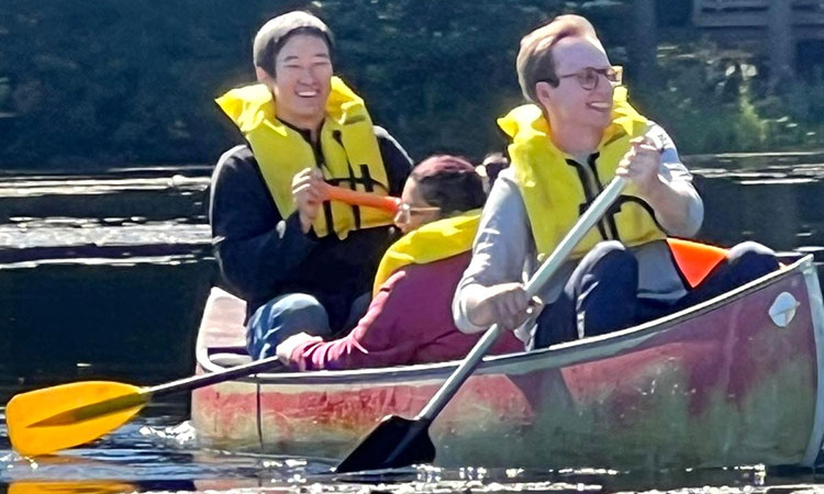 Two men in a boat
