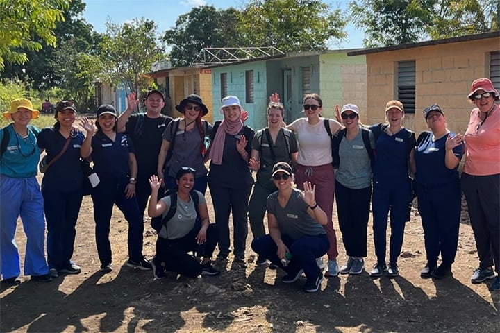 Interprofessional team of UMass Chan students in the Dominican Republic.