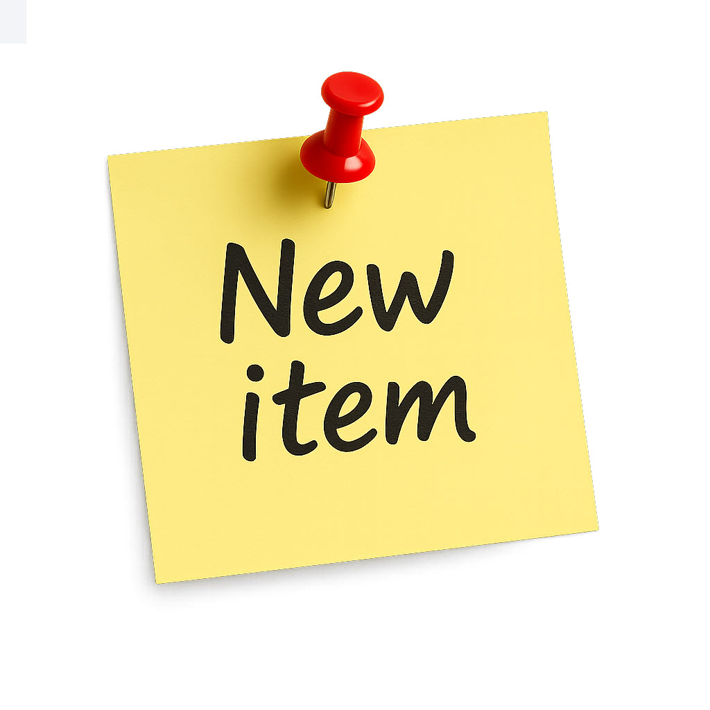 Image with a pin and note