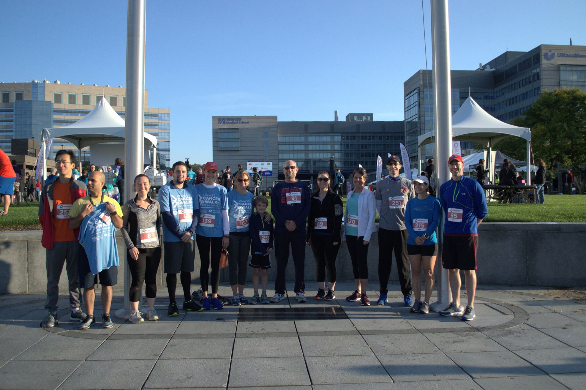 Group photo of the UMass Cancer Research Team taken in 2018.