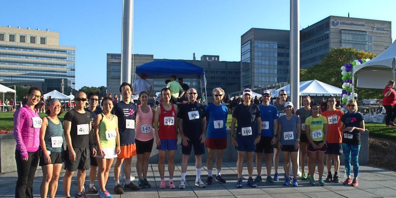 Group photo of the UMass Cancer Research Team taken in 2017.