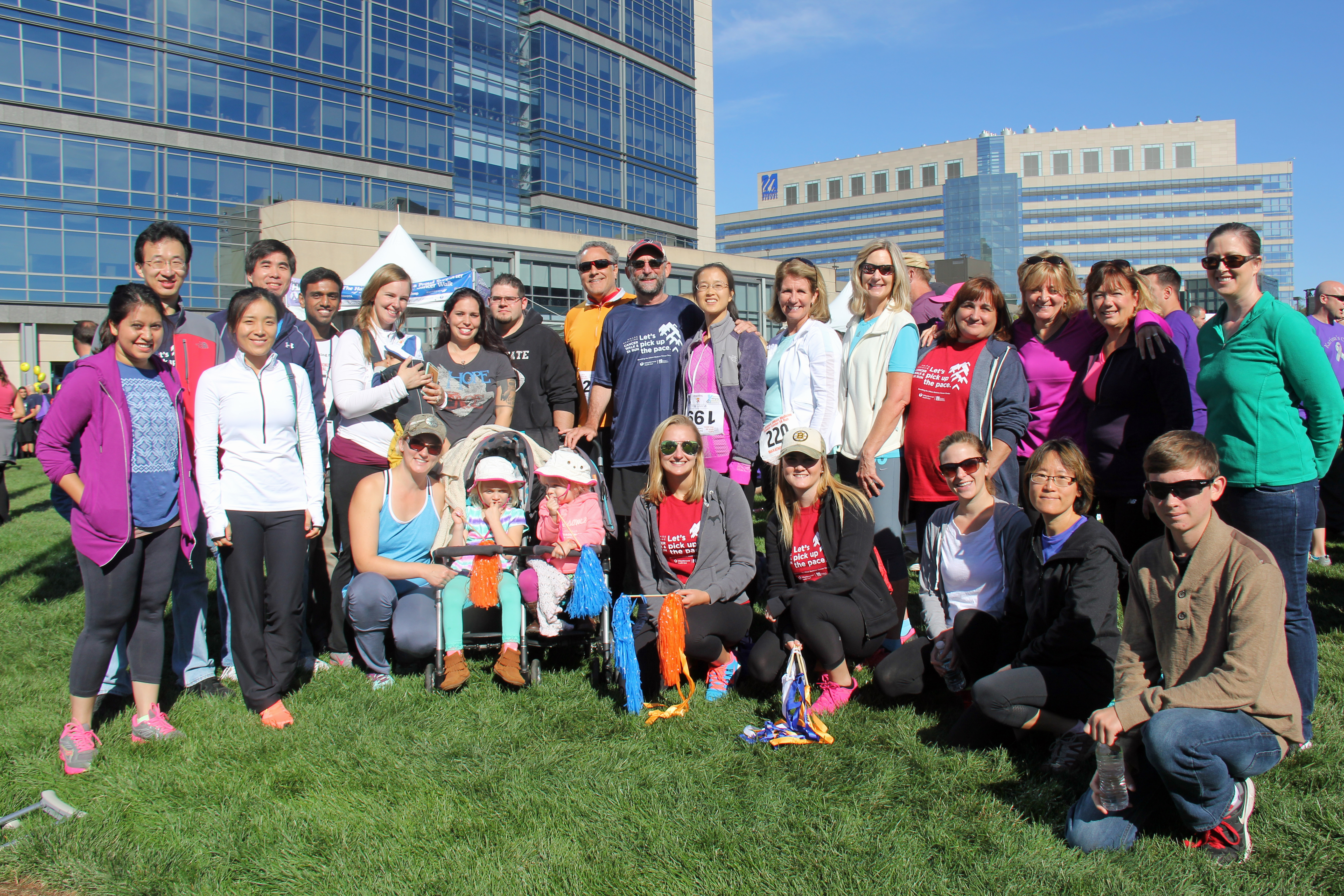 Group photo of the UMass Cancer Research Team taken in 2015.