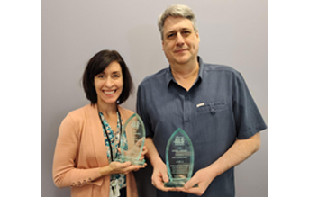 Catherine Douthwright, PhD, and John Landers, PhD, honored for contributions to ALS research by The Angel Fund