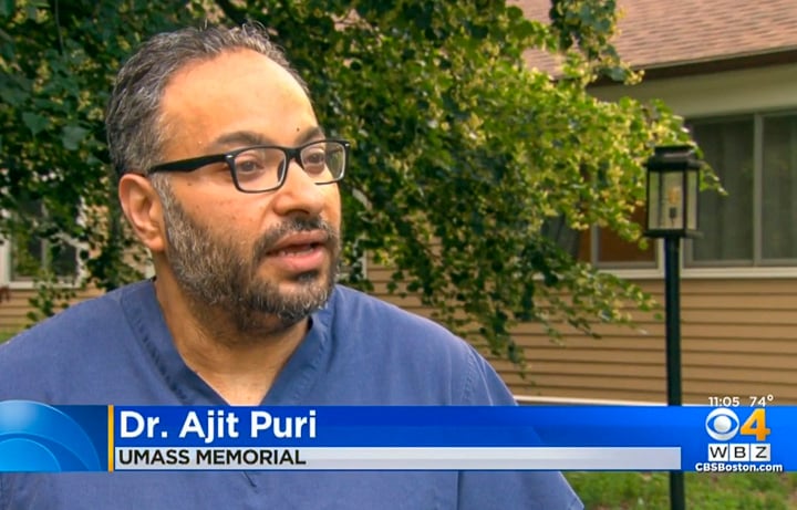 Dr. Ajit Puri interviewed by WBZ television