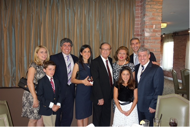 Dr. Jerry Balikian with family at retirement party