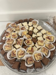 Memorial Ribbon cutting - baked goods
