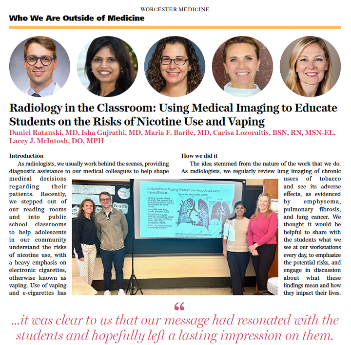 Ratanski article Worcester Medicine
