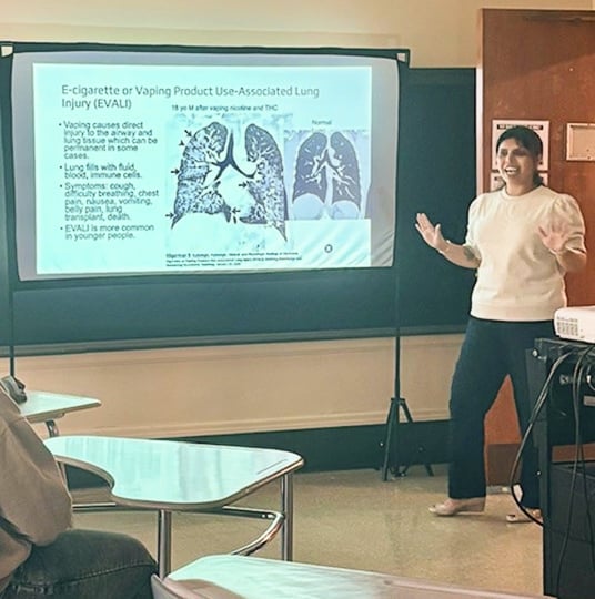Radiologist presenting