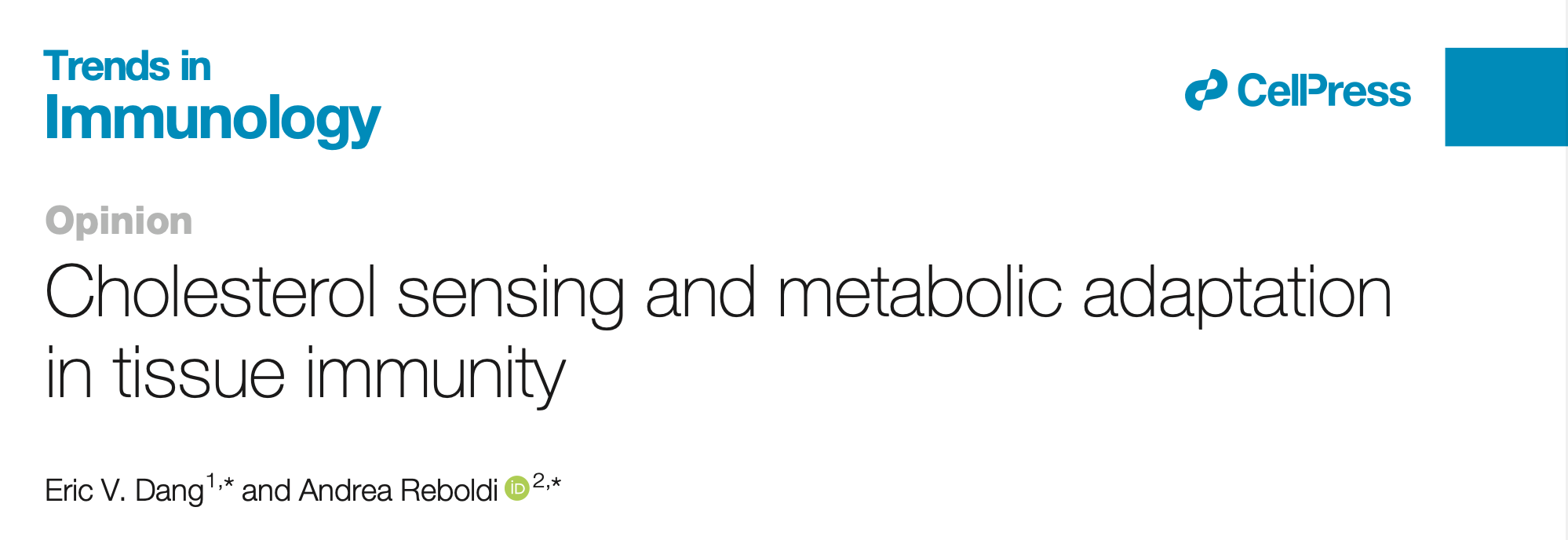 Cholesterol sensing and metabolic adaptation in tissue immunity