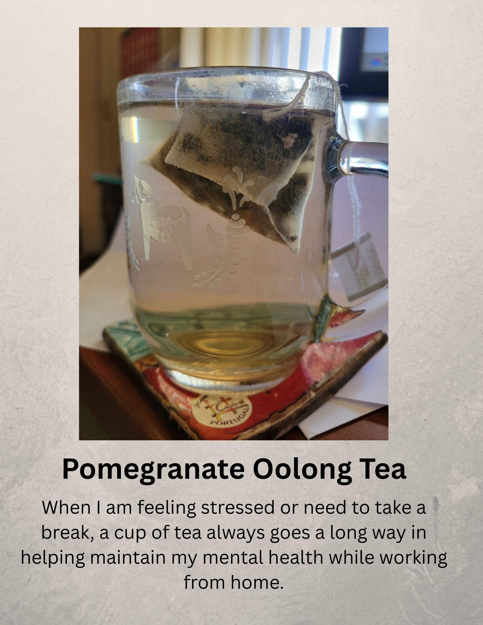 clear mug of hot tea