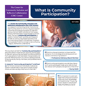 What Is Community Participation? Tip Sheet