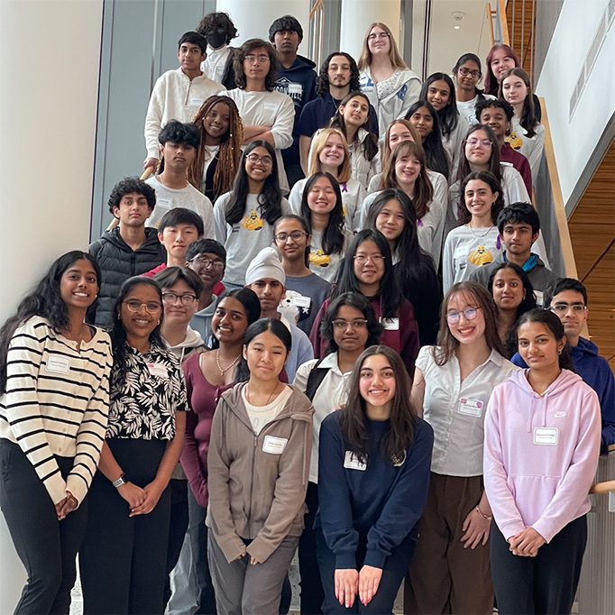Photo of the competitors in the 2025 Central Massachusetts Brain Bee 