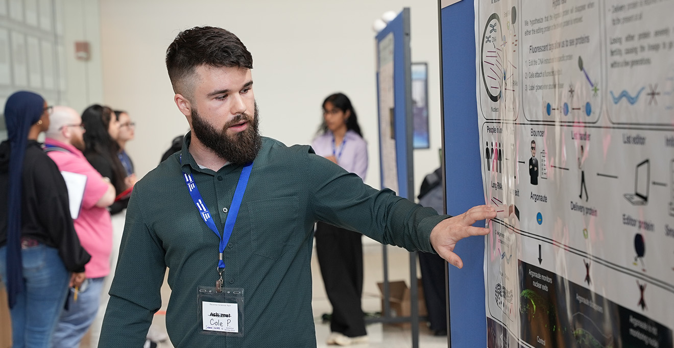 Cole Pero, a PhD student in the lab of Craig C. Mello, PhD, explains how cells filter DNA information into functional mRNA using small RNA systems.