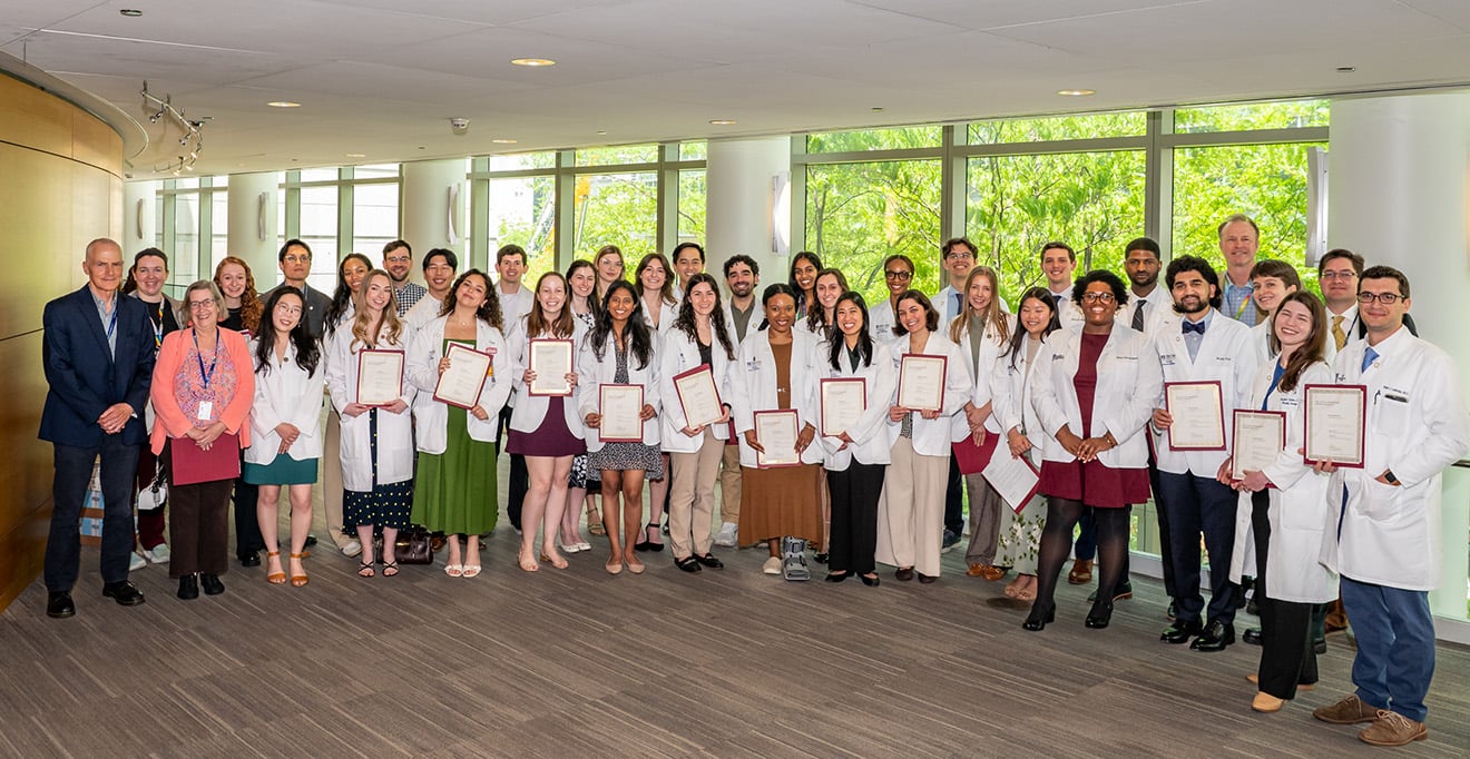 UMass Chan community members commended for compassionate care; 41 inducted into Gold Humanism Honor Society