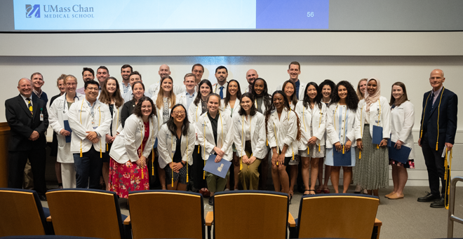 The 2023 inductees of the UMass Chan's chapter of the Gold Humanism Honor Society