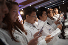 white coat, primary care education, UMass Medical School, UMMS, School of Medicine, White Coat Ceremony