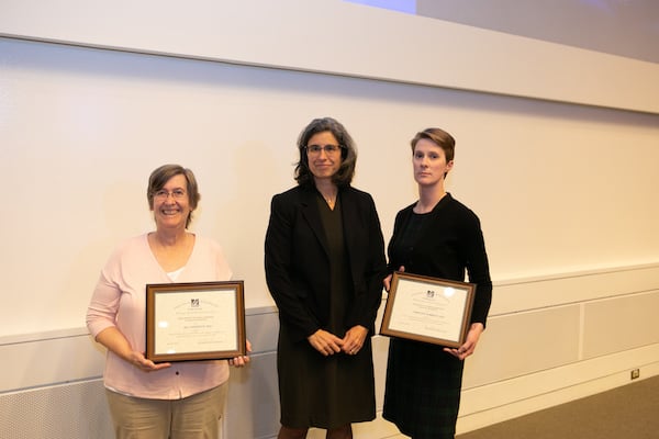 (From left) Jill Zitzewitz, PhD, GSBS Dean Mary Ellen Lane and Christine Ulbricht, PhD